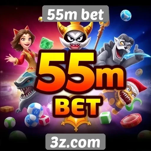 Variedade de jogos disponíveis na plataforma 55m bet